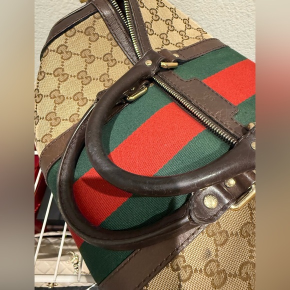 Authentic Gucci Ophidia medium bag top handles and leather strap - Picture 4 of 14